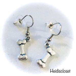 Dog Bone Dangle Earrings. NEW!